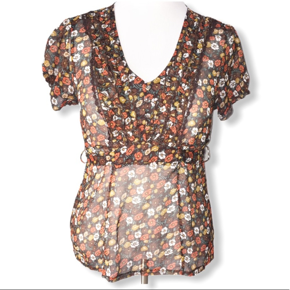 Sheer Floral Top